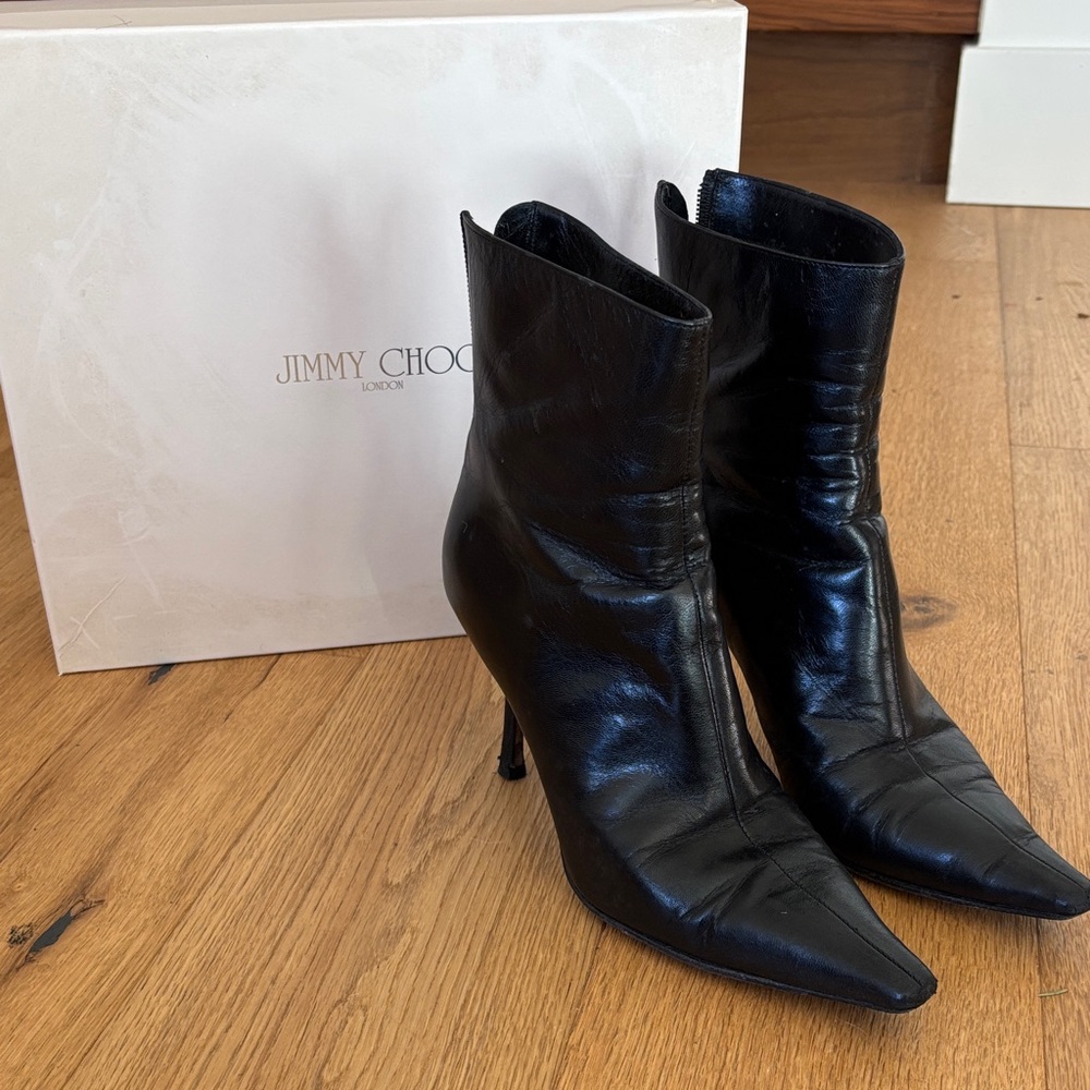 Jimmy Choo Black Heeled Boots